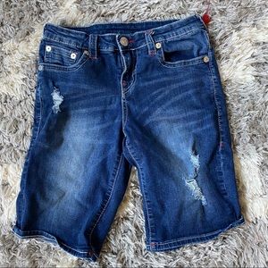 Youth Girls True Religion Cut Off Shorts Sz 14 EUC